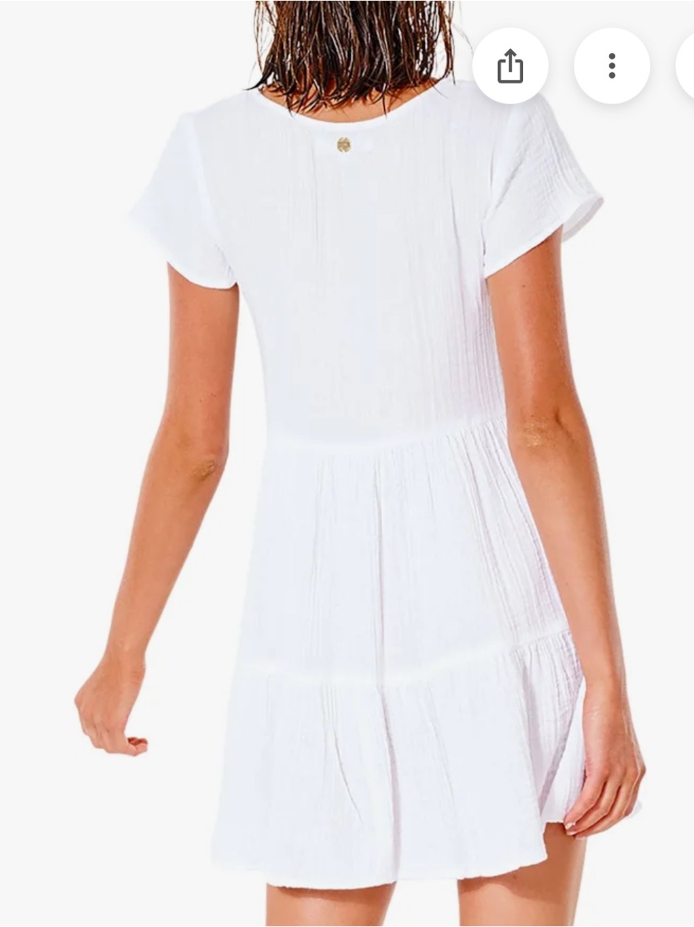 Rip Curl Premium Surf Cover Up Dress | White Cotton Gauze | Coastal Cowgirl - Picture 2 of 8